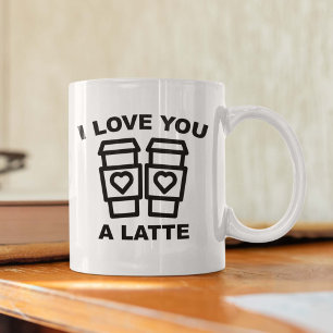 Je T'Aime Une Mug De Café À Deux Tons En Latte