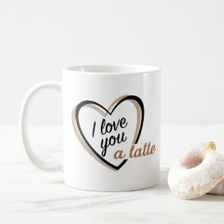 Je t'aime une tasse du latte |