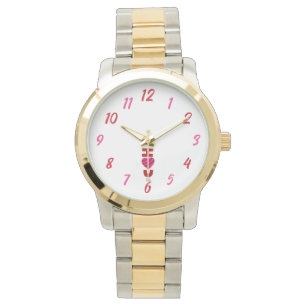 Je T'Aime Unisex Surdimensionné Montre À Deux Tons