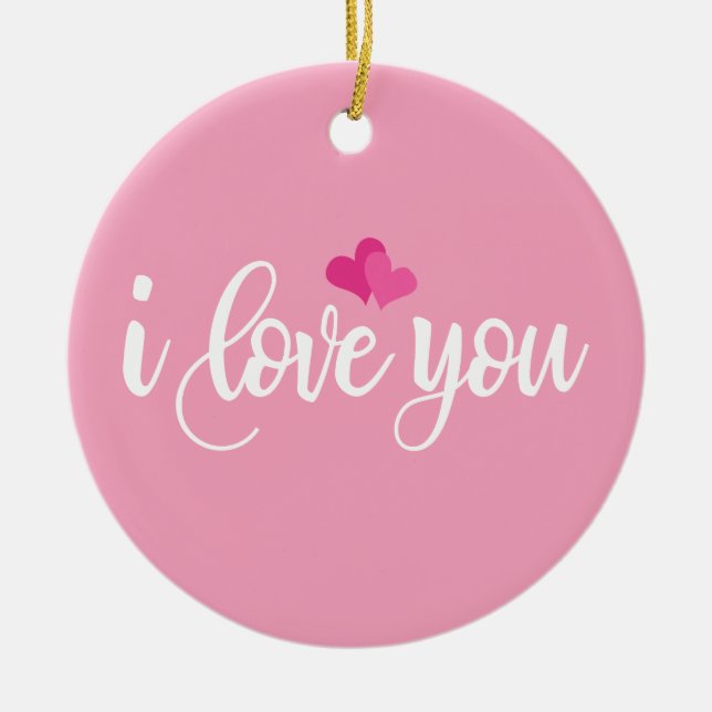 Je t'aime Valentine Calligraphie | Ornement (Devant)