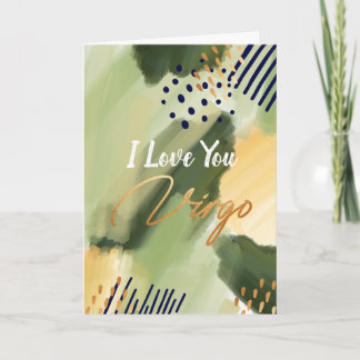 "Je t'aime, Virgo" Carte Abstraite Zodiac