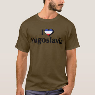 Je T'aime Yugoslavia Drapeau T-Shirt