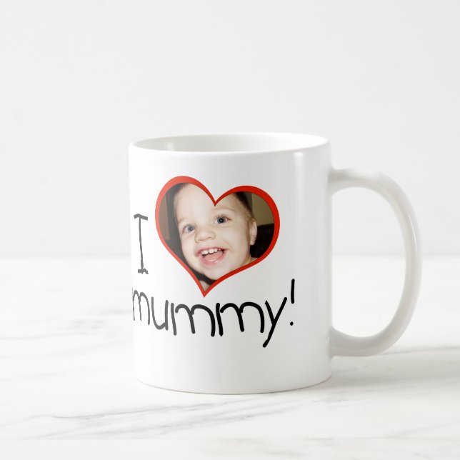 "Je tasse personnalisée de maman de *heart*" (Droite)