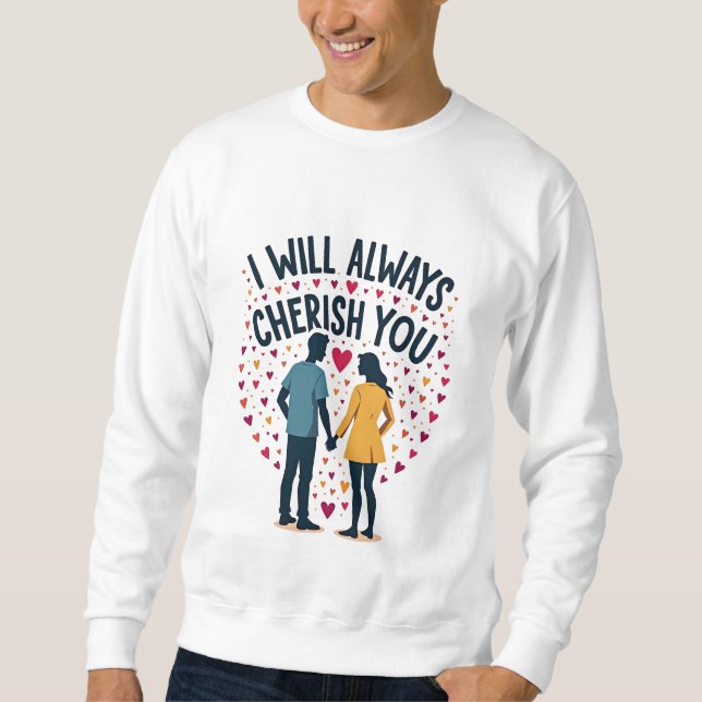 "Je Te Chercherai Toujours" - Sweatshirt Résolu (Devant)