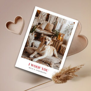 Je te veux le Carte photo Valentines du Retriever 