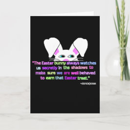 Je te vois, Lapin de Pâques Carte de vœux vertical
