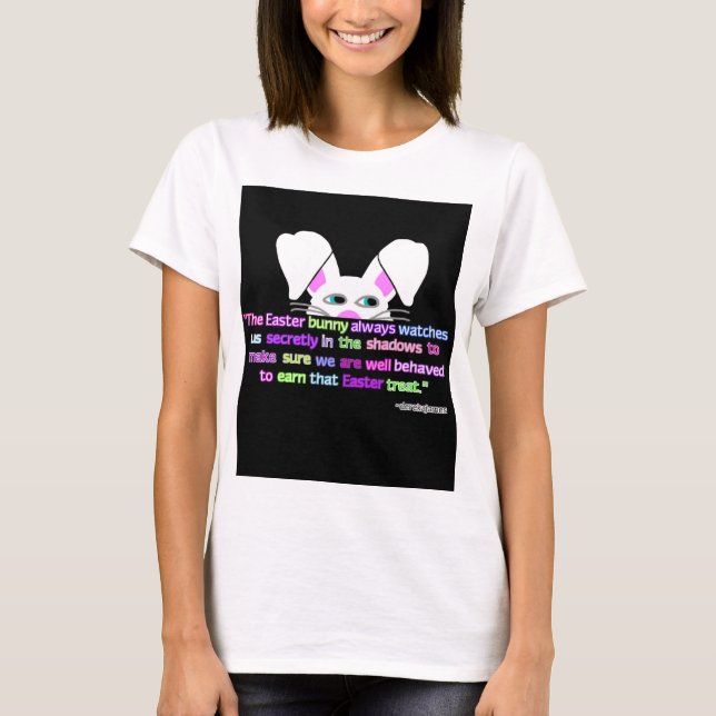 Je te vois, T-shirt blanc de Pâques Bunny femmes (Devant)