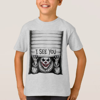 Je te vois - T-Shirt Halloween Horreur Clown Effra