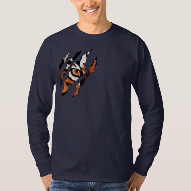 Je Te Vois. T-Shirt OEil Tigre Et Lavette (Devant)