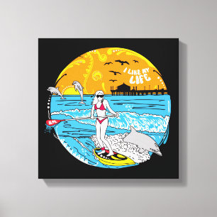 "Je TOILE de panneau de palette aime MA vie"