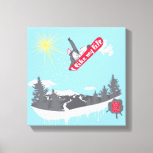 "Je toile de snowboarding aime ma vie"