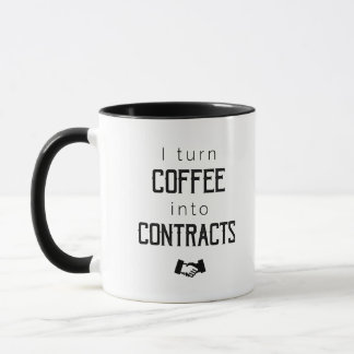 Je transforme le café en contrats - tasse de