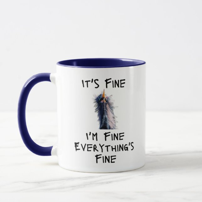 Je vais bien tout est bien Stress Chicken Mug (Gauche)