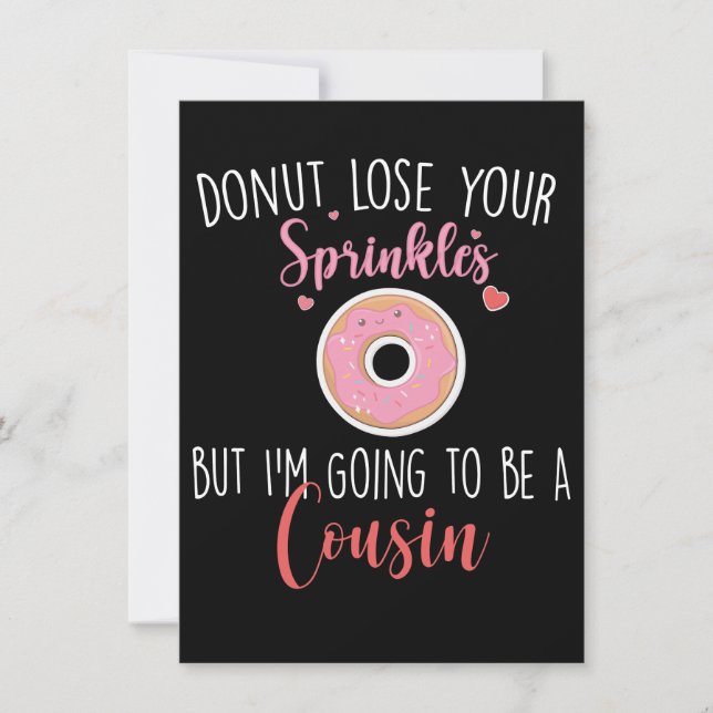 Je vais être un Cousin, Faire-part de grossesse (Devant)