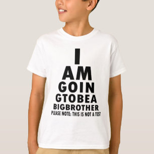 Je vais être un grand frère avec un t-shirt