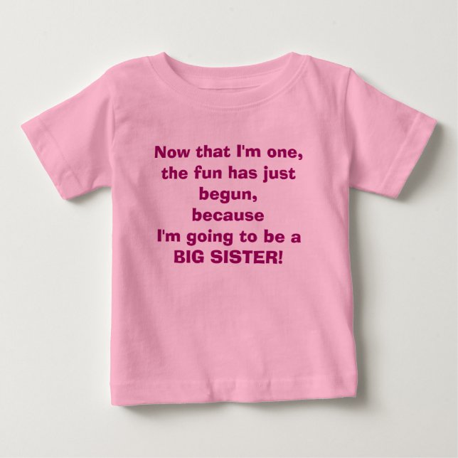Je vais être une grande soeur T-Shirt (Devant)