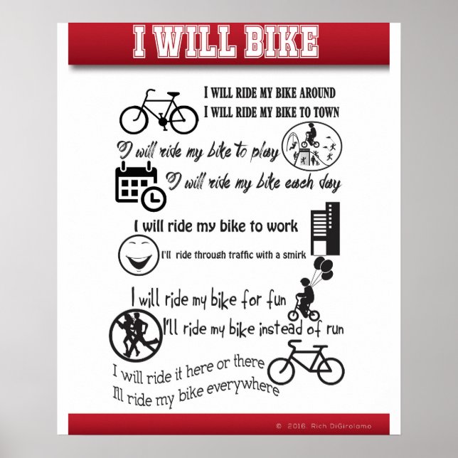Je Vais Faire Un Tour De Mon Affiche De Vélo (Devant)