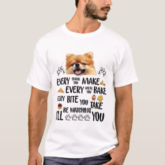 Je vais vous regarder, T-shirt Chien Poméranien