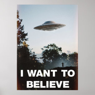 Je veux croire Affiche Rétro UFO