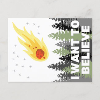 Je veux croire carte postale Asteroid