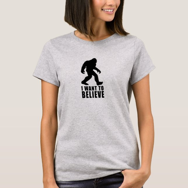Je veux croire le grand T-shirt de pied (Devant)