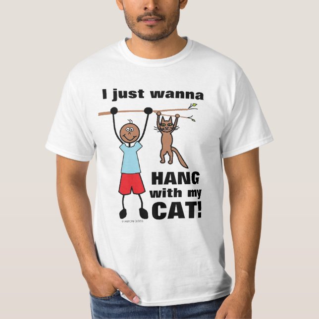 Je Veux Juste Accrocher Mon Chat ! T-shirt chat dr (Devant)