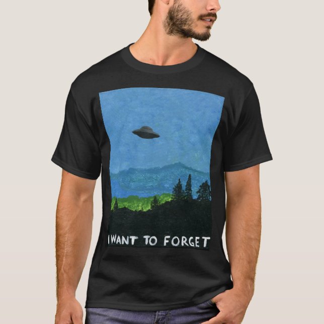 JE VEUX OUBLIER le noir de T-shirt (Devant)