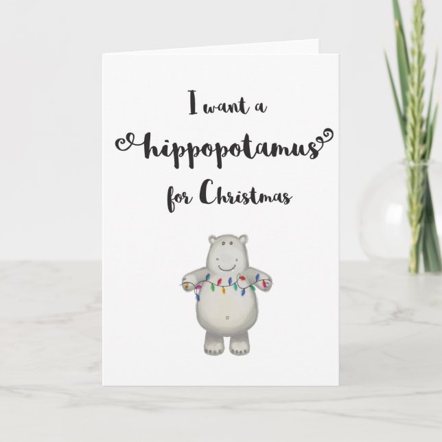 Je veux un hippopotame pour la carte de (Devant)