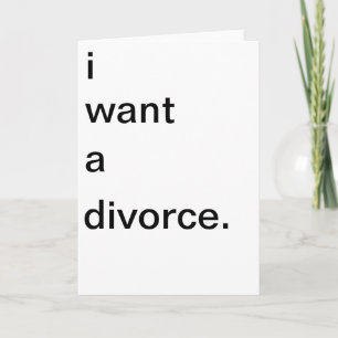 je veux une carte de voeux de divorce