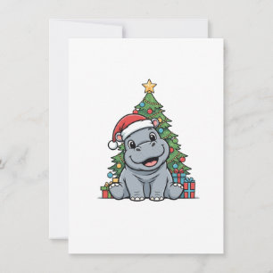 Je veux une carte de vœux hippopotame