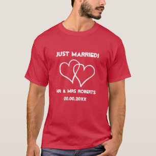 Je viens de marier le t-shirt Mr & Mrs pour les je