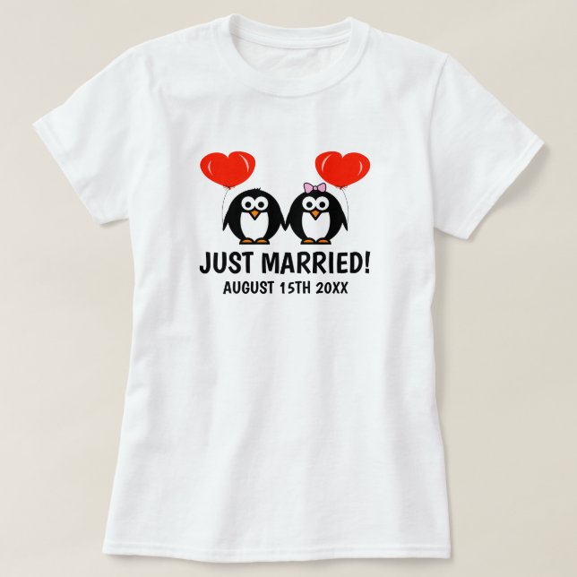Je viens de me marier t-shirt de dessin animé drôl (Design devant)