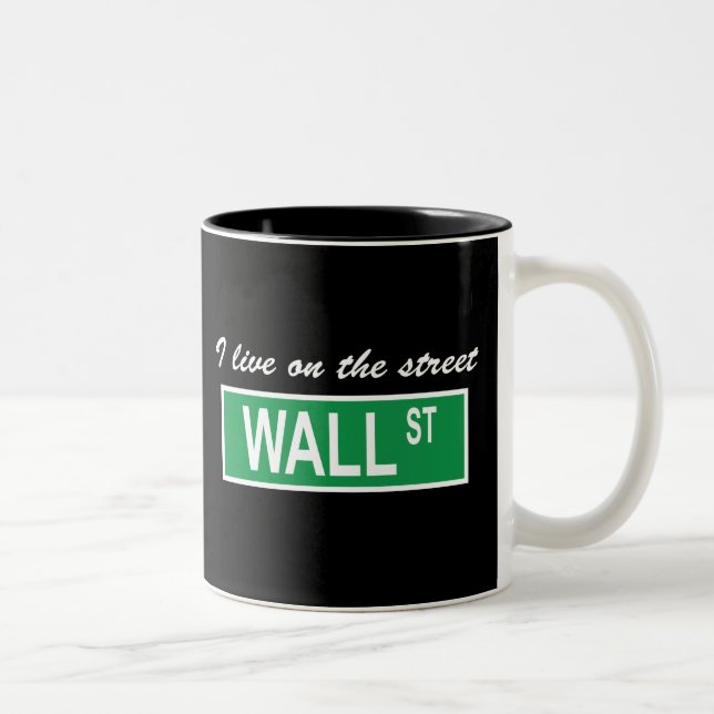 "Je vis tasse sur de rue Wall Street" (Droit)