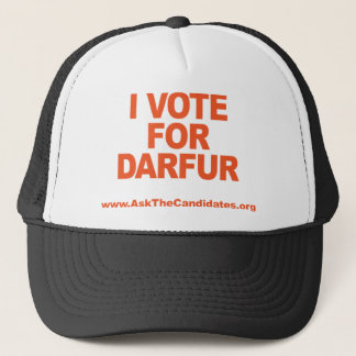 Je vote pour le casquette du Darfour
