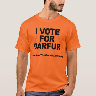 Je vote pour le T-shirt du Darfour