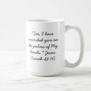 Je vous ai inscrits sur les paumes de ma tasse de