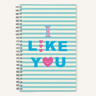 JE VOUS AIME Carnet Spiral