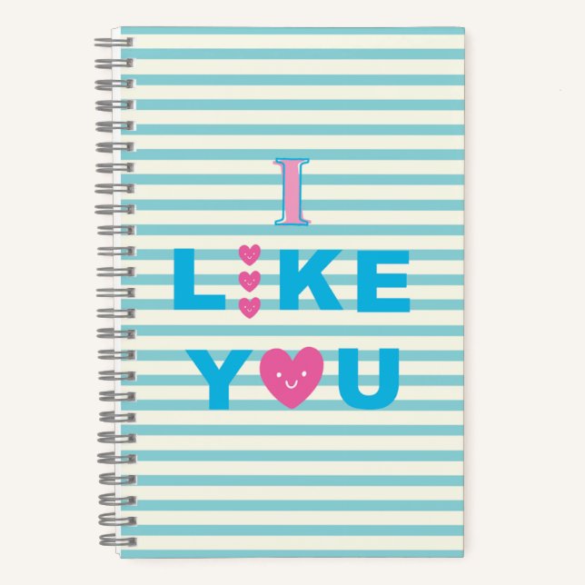JE VOUS AIME Carnet Spiral (Recto)