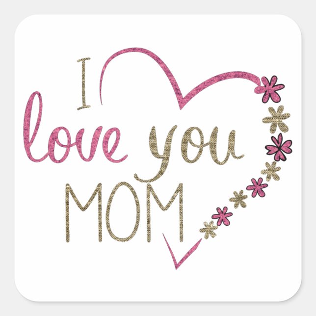 JE VOUS AIME Stickers MOM (Devant)