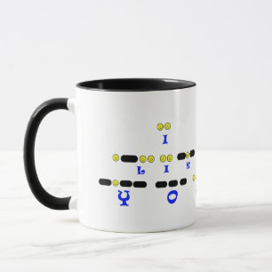 JE VOUS AIME tasse de code Morse