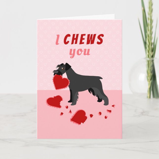 Je vous Chews Schnauzer Carte de Saint Valentin (Devant)