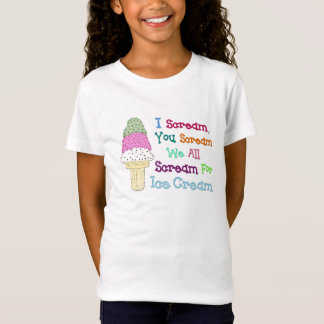 Je vous crie le T-shirt de la fille de crème