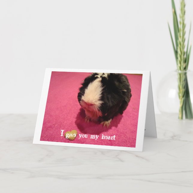 Je Vous Donne Ma Carte De Voeux Coeur (Devant)