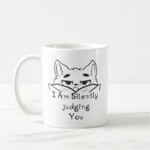 Je Vous Juge Silencieusement Chat Mug