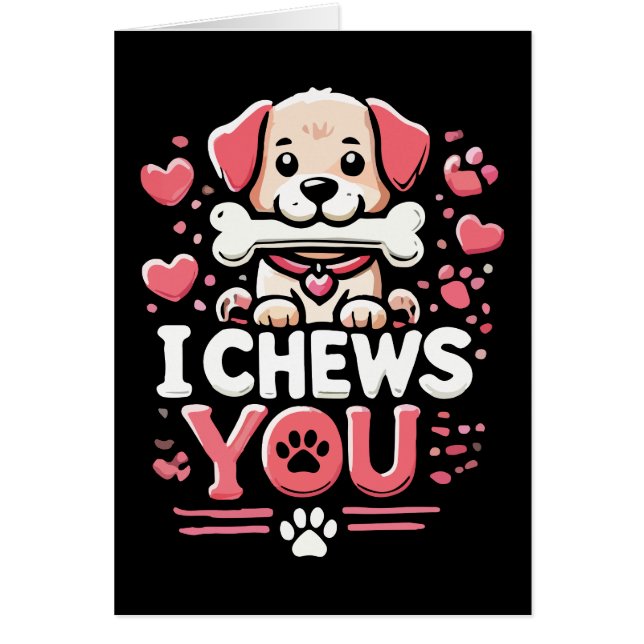Je vous mâche - Chien Pun Saint Valentin (Devant)