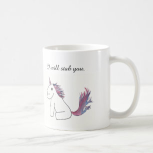 Je vous poignarderai tasse de licorne