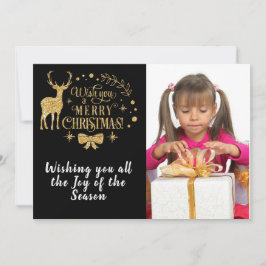 Je Vous Souhaite Un Joyeux Carte photo De Noël/2 C