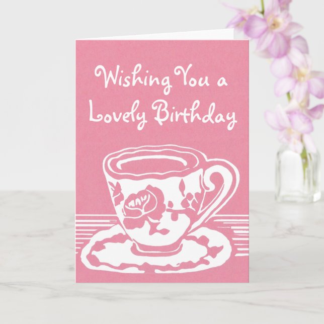 Je Vous Souhaite Une Belle Carte Rose Anniversaire (Orchidée)