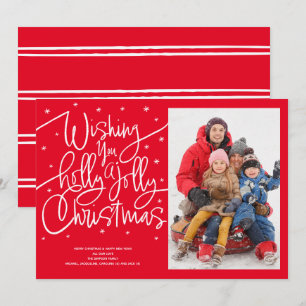 Je vous souhaite une carte de Noël Holly Jolly