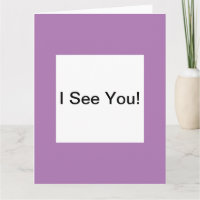 Je Vous Vois Carte De Voeux Vide
